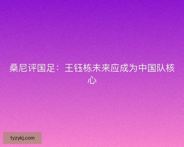 桑尼评国足：王钰栋未来应成为中国队核心